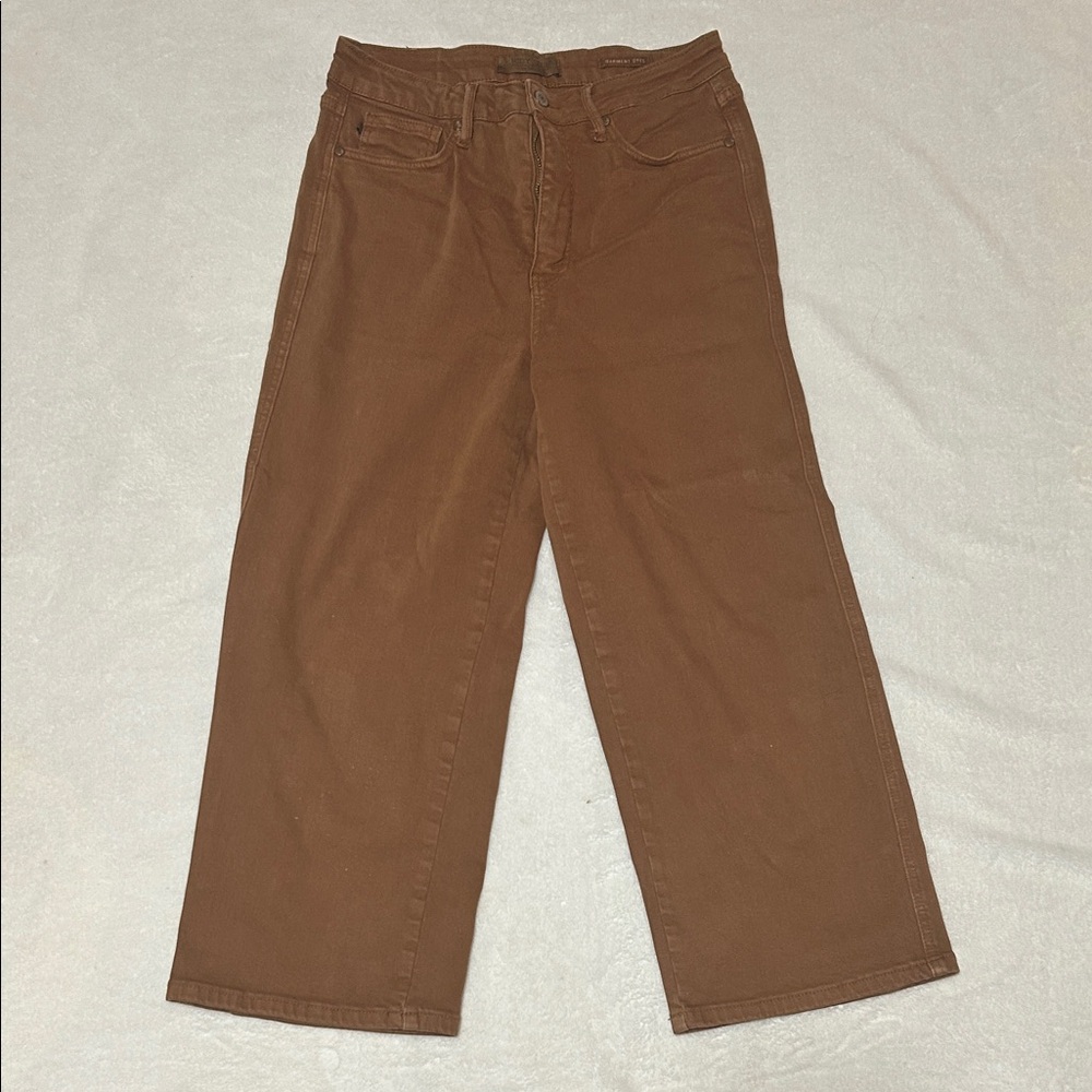 Judy Blue Wide Legged Cropped Jeans - Brown - Size 11/30